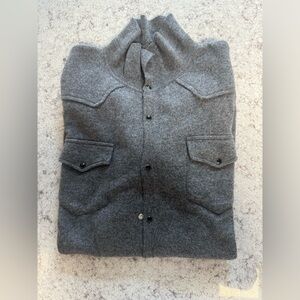 ELEVENTY Wool Overshirt in Gray